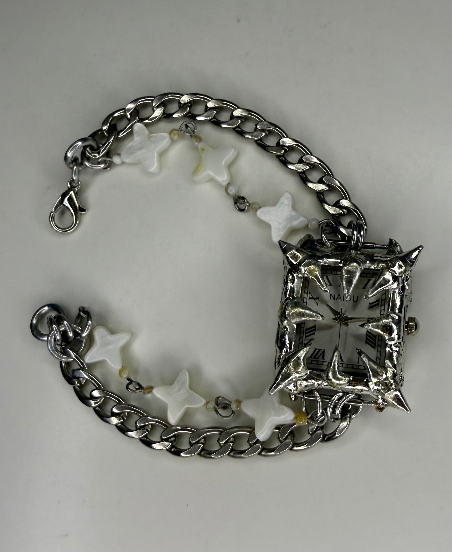 White Beaded Watch