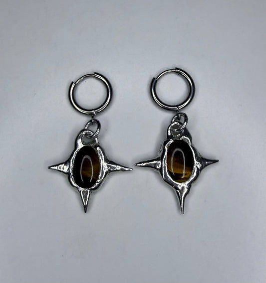 Tigers Eye Earrings No.1