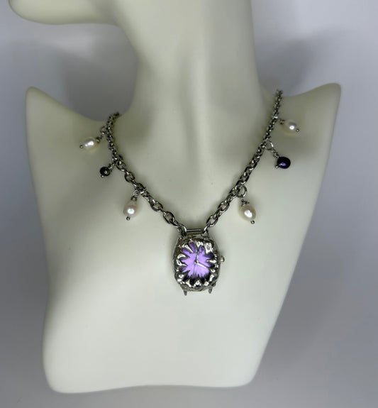 Purple Watch Necklace