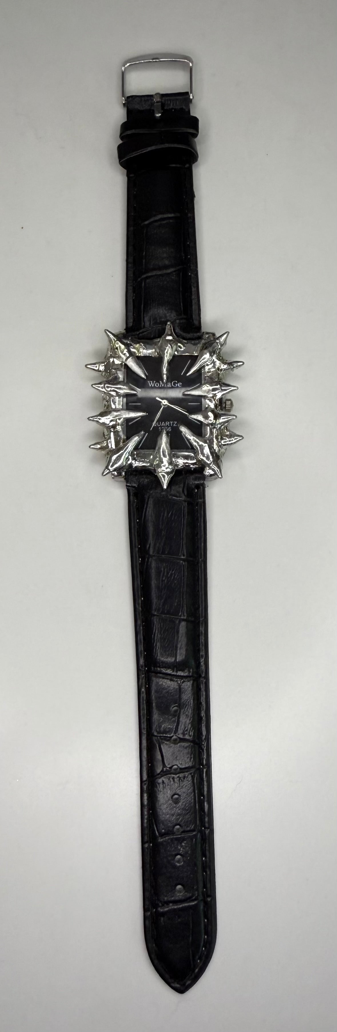 Black Faux Leather Watch