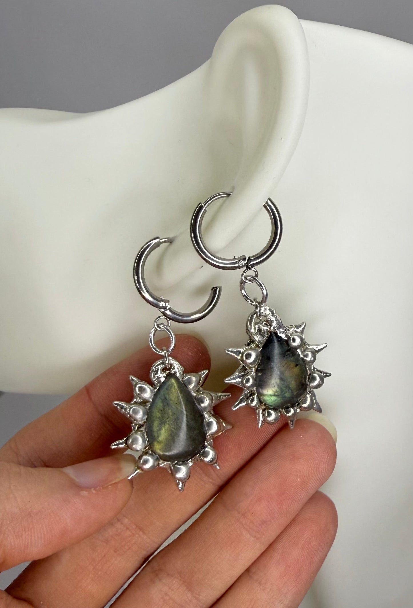 Small Labradorite Earrings