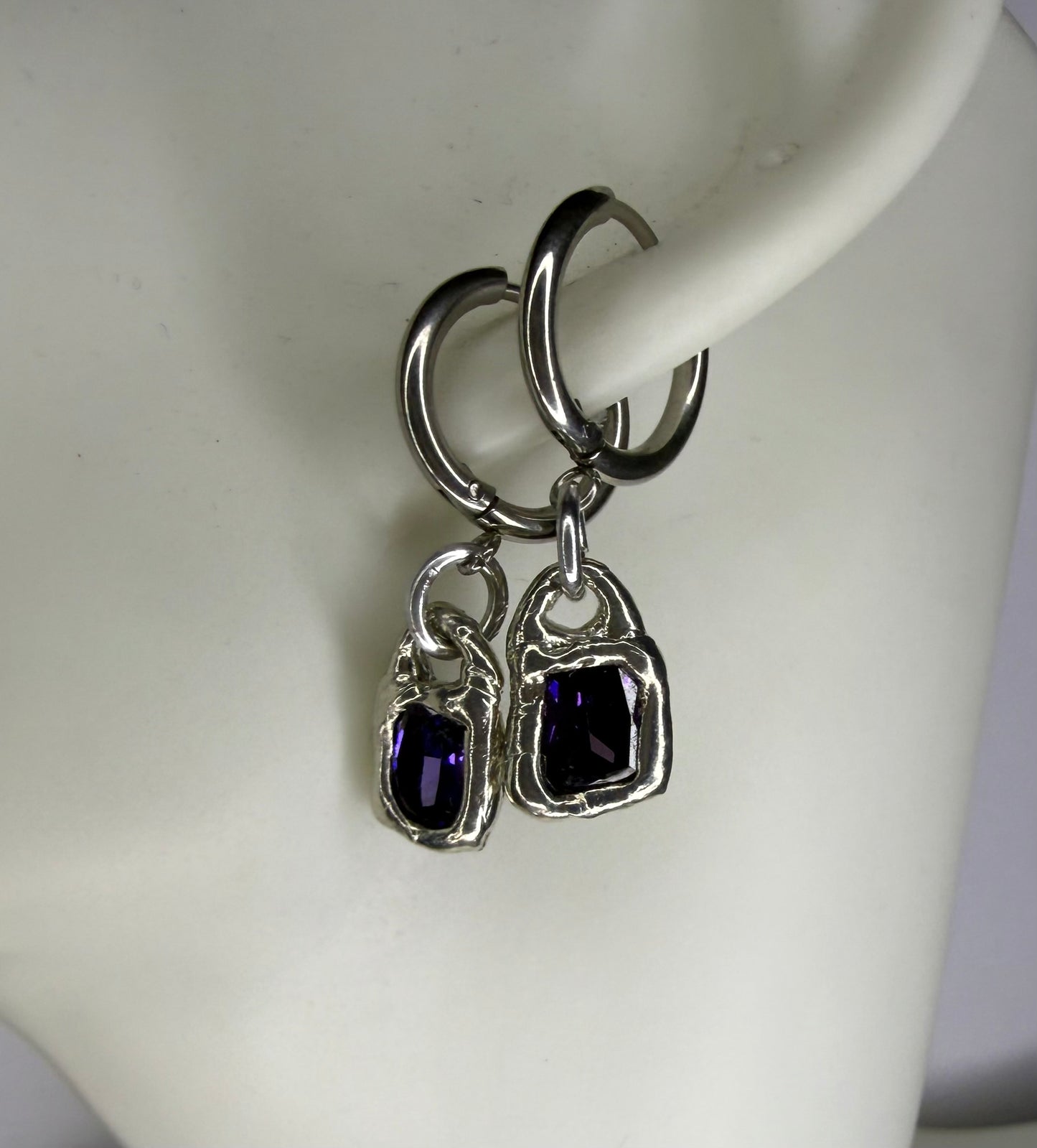 Purple Zirconia Earrings