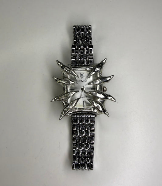 White Spiked Watch