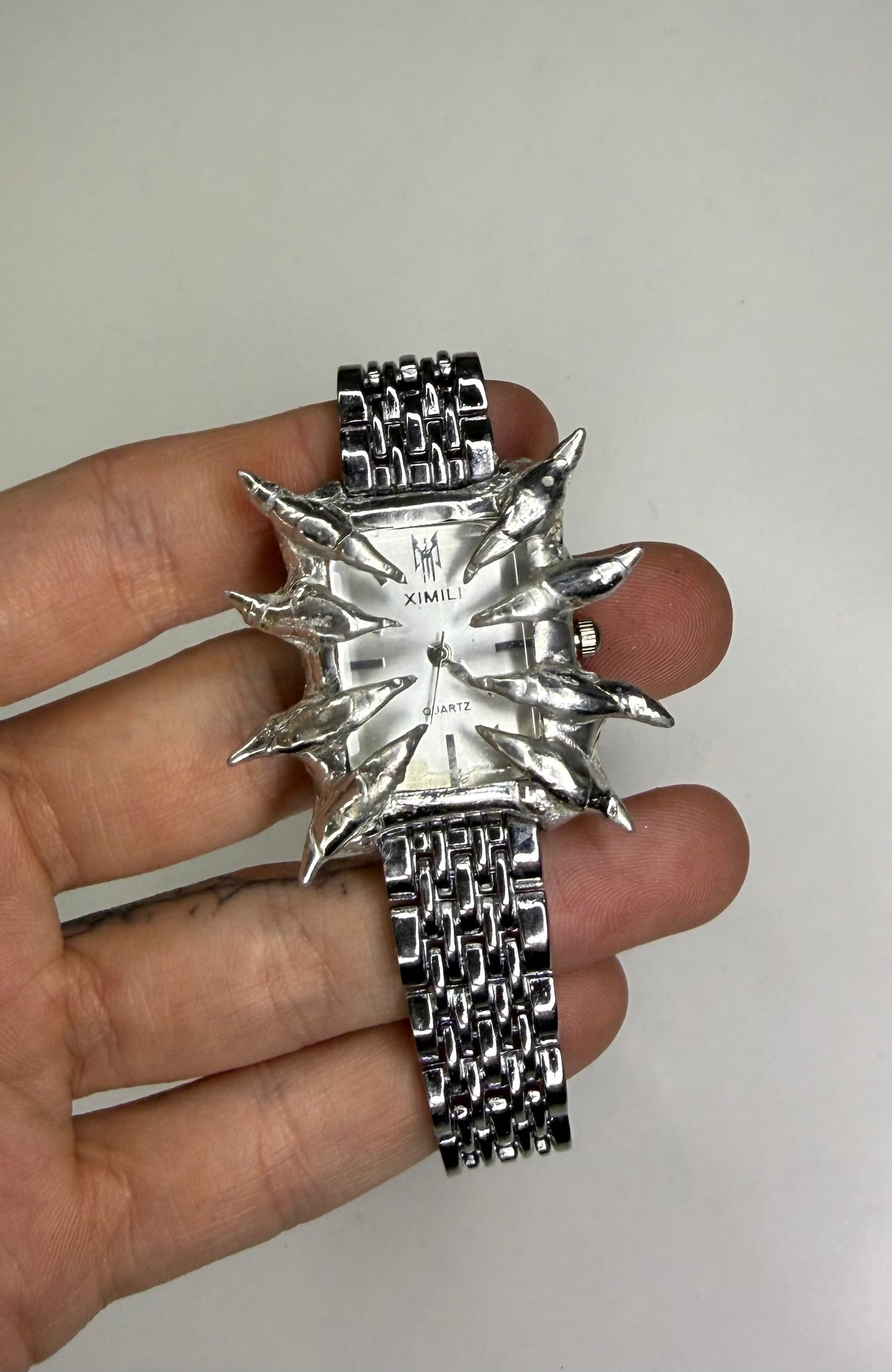 White Spiked Watch