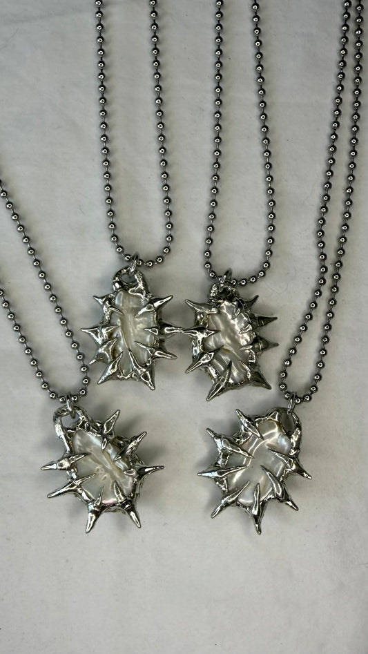 White pearl necklaces