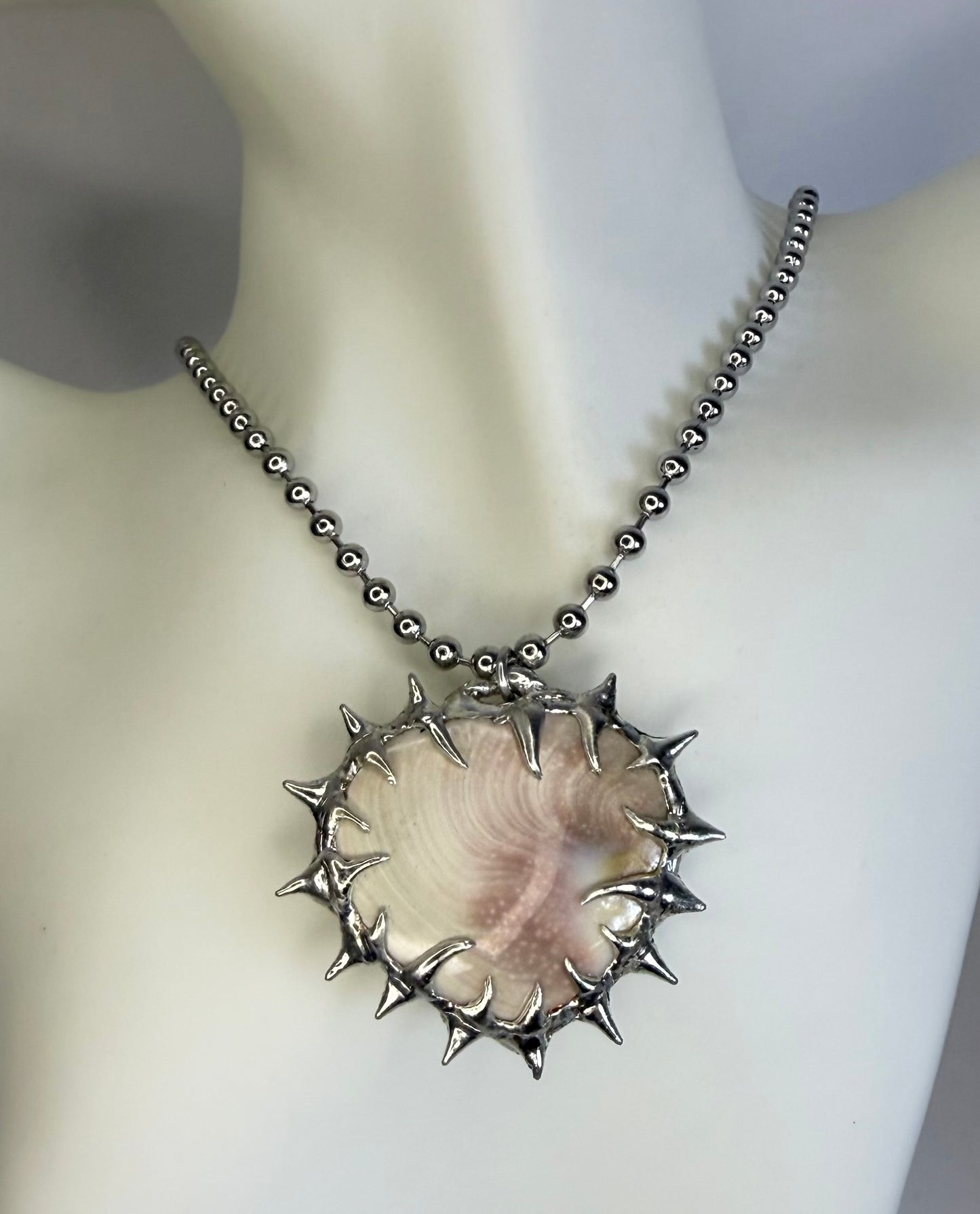 Shell heart necklace