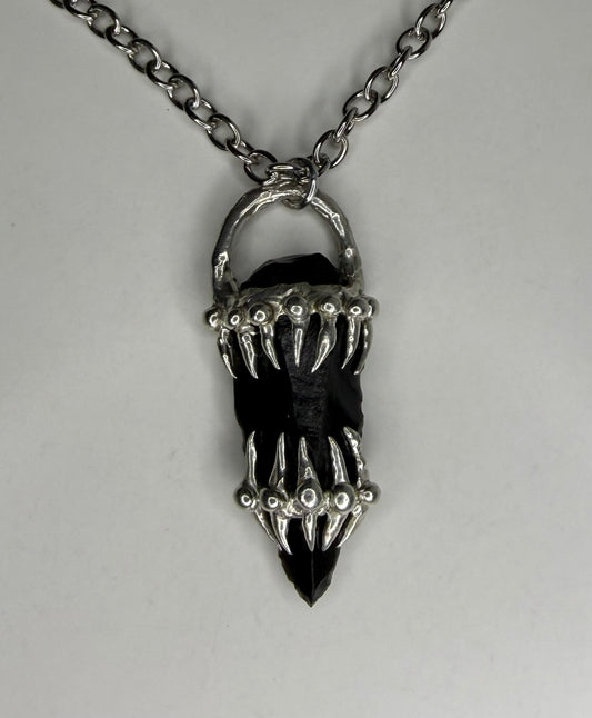 Obsidian Dagger Necklace
