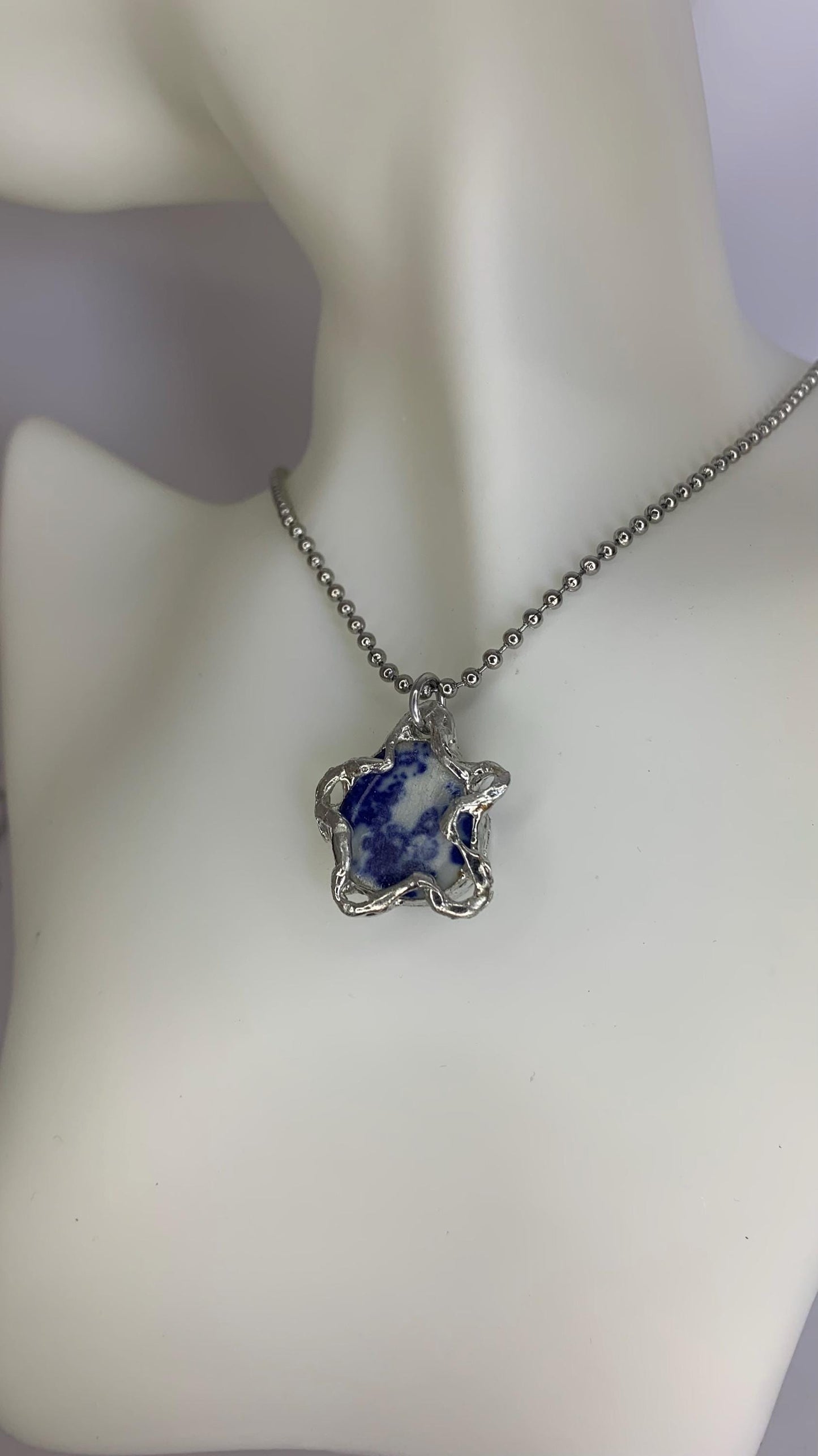 Blue Ceramic Pendants