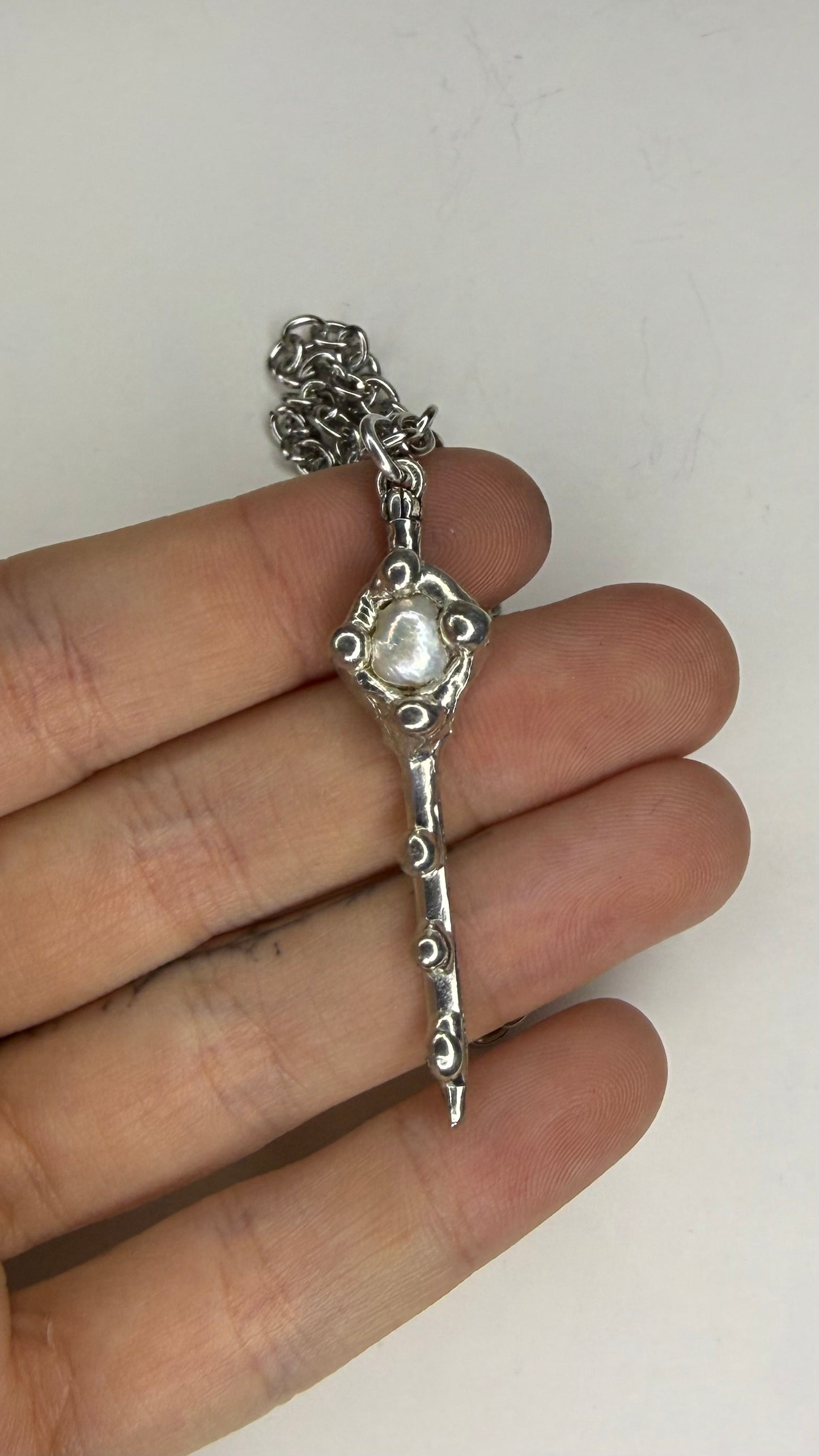 Pearl Sword Necklace