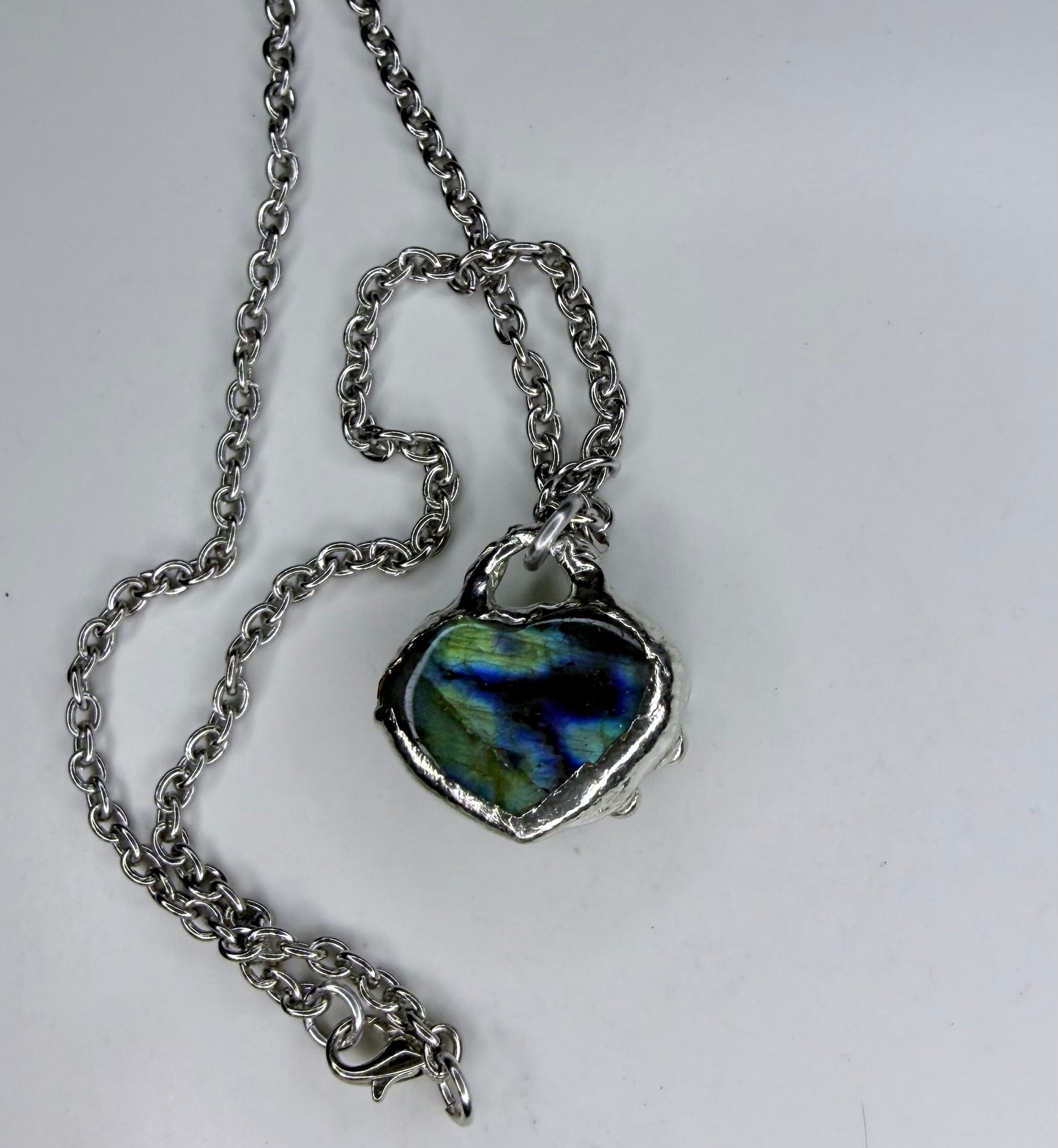 Labradorite Spiked Heart