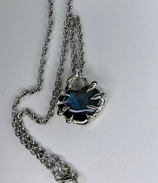 Labradorite Spiked Heart