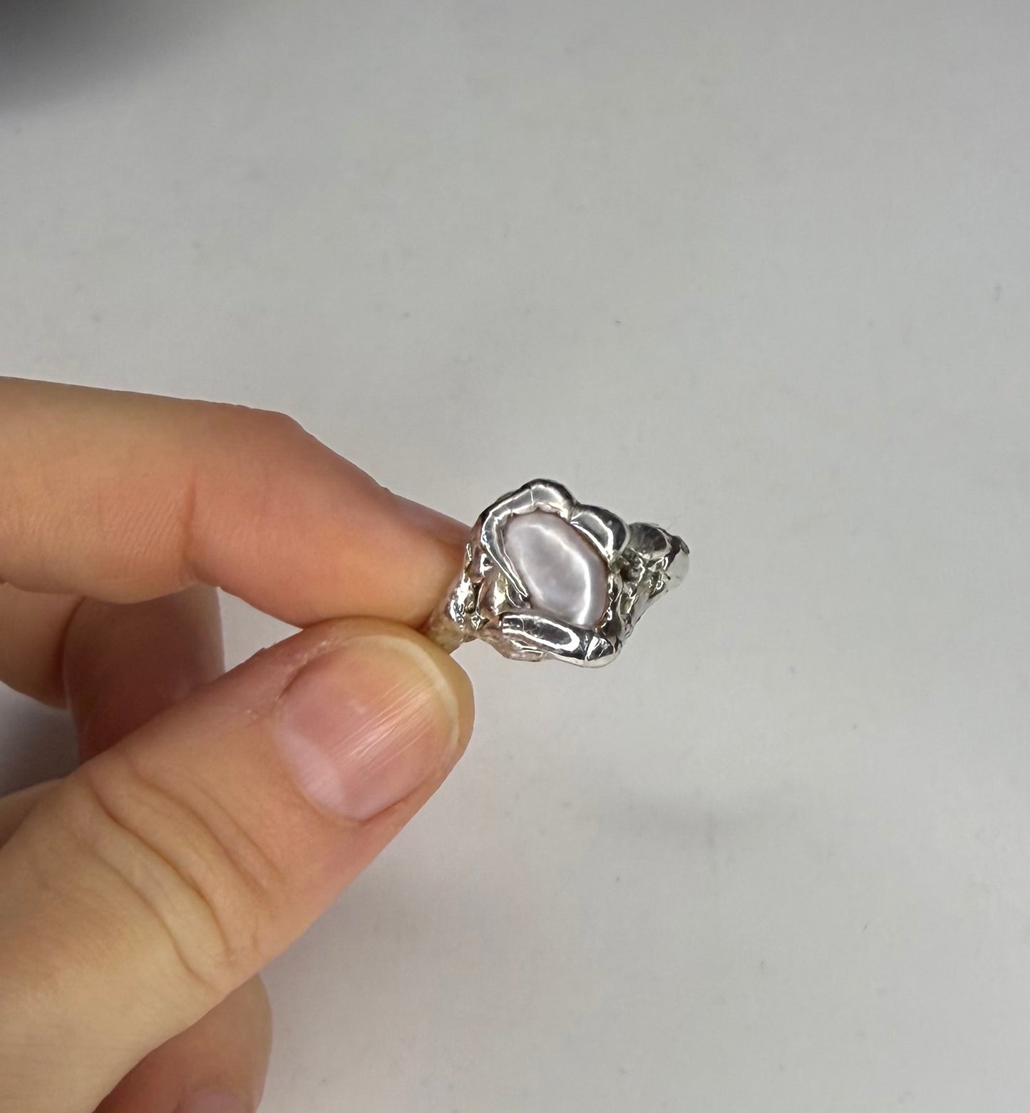 Skinny Pearl Ring US 7 1/2