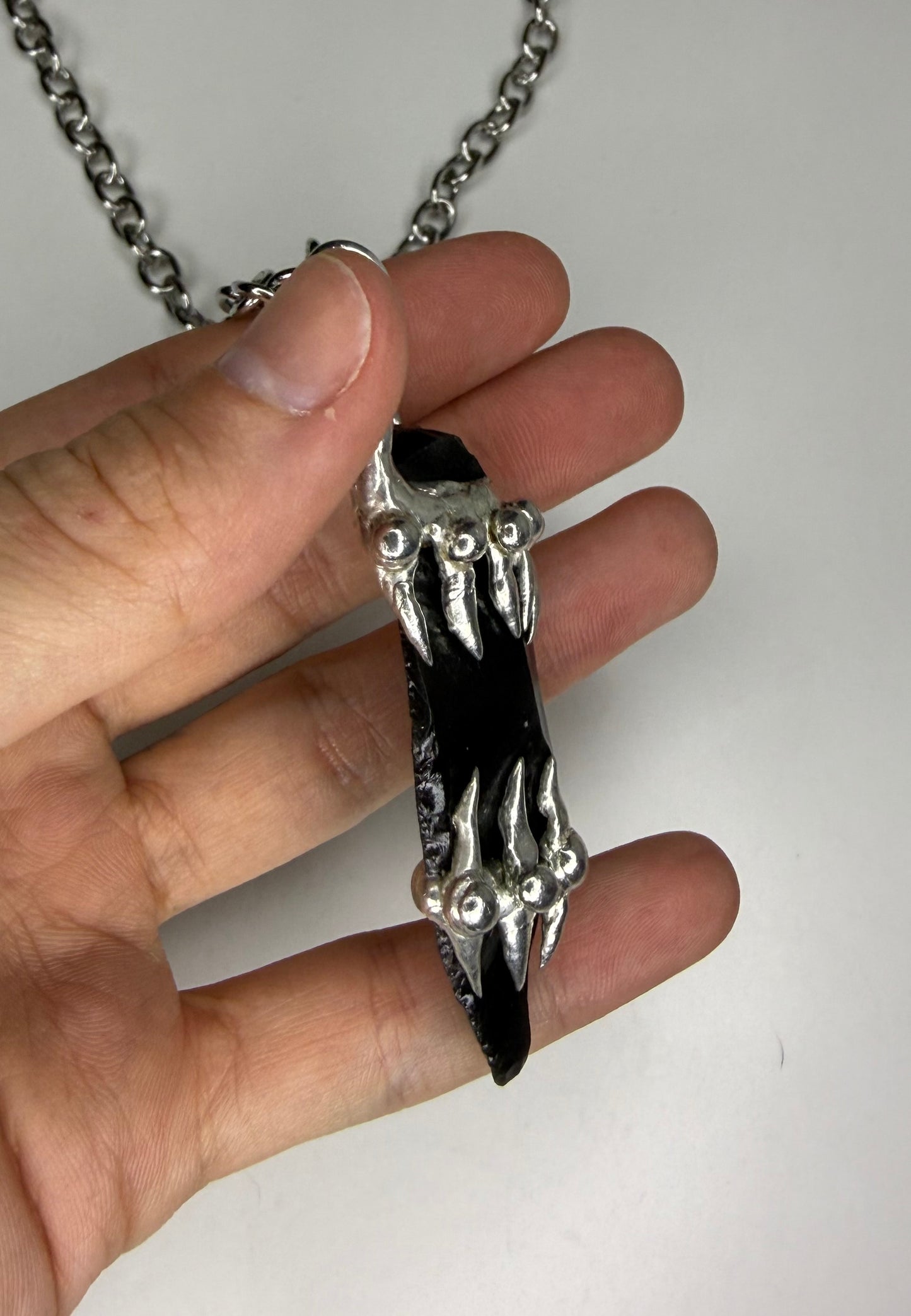 Obsidian Dagger Necklace