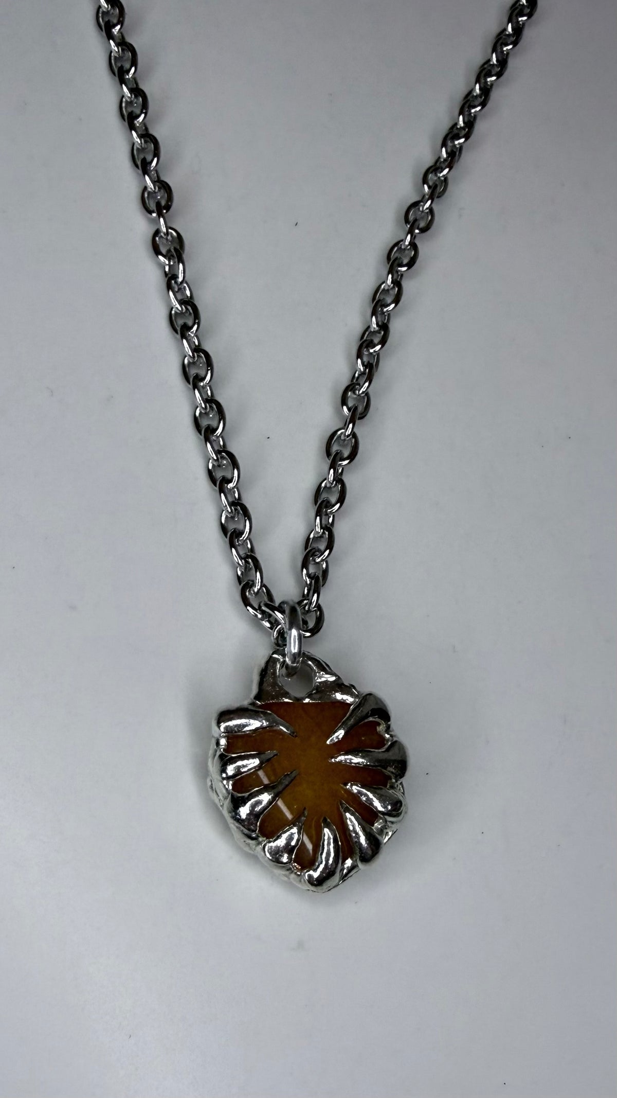 Honey Calcite Heart