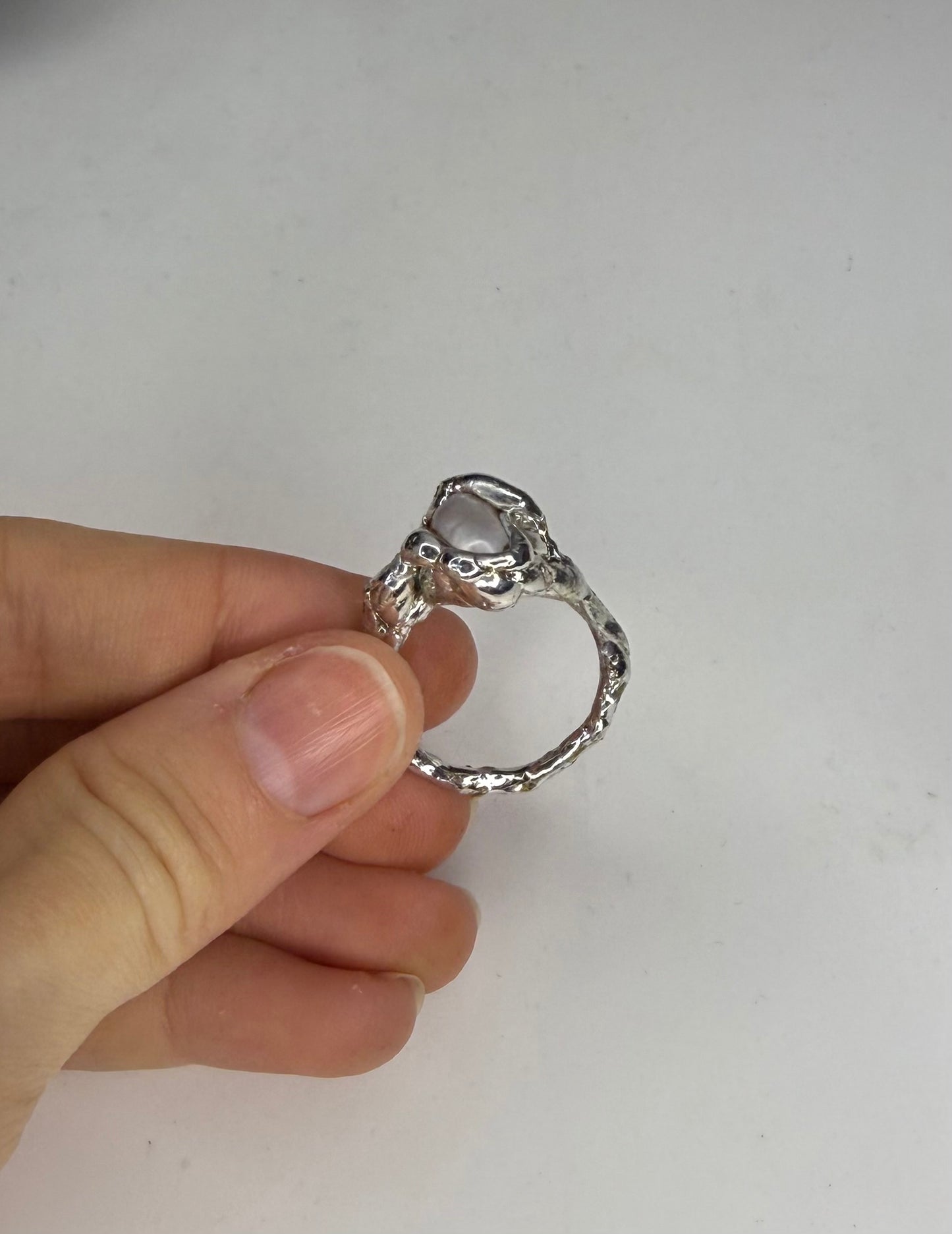 Skinny Pearl Ring US 7 1/2