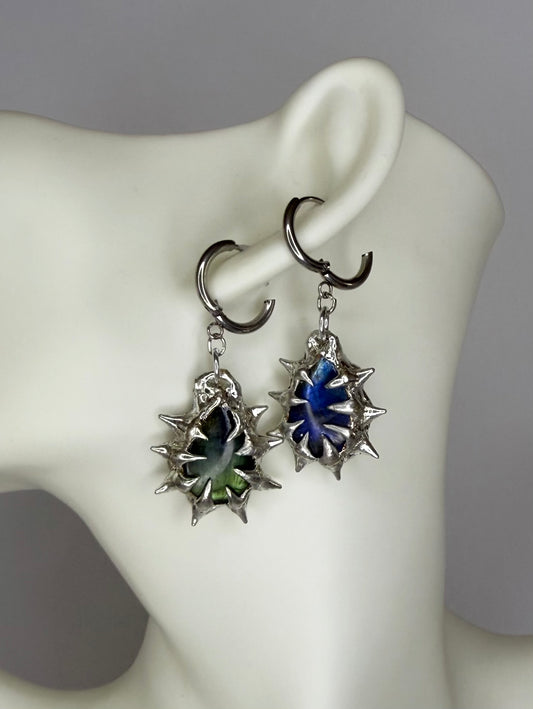 Large Labradorite Earrings