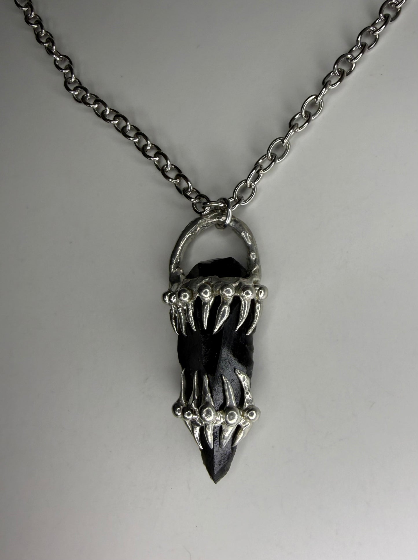 Obsidian Dagger Necklace