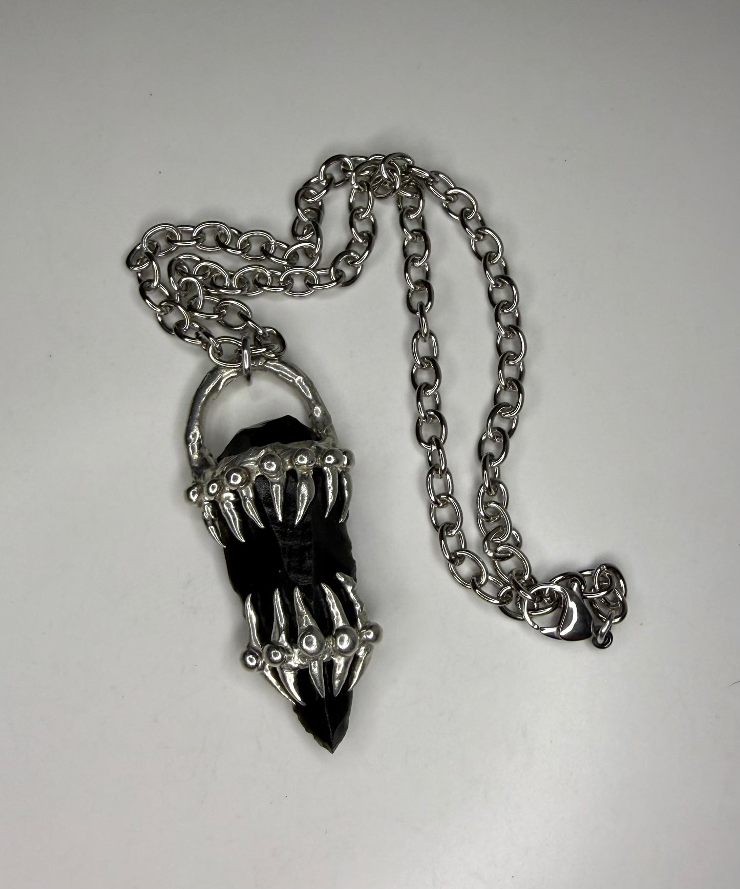 Obsidian Dagger Necklace