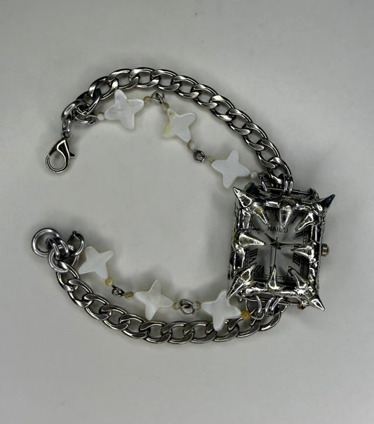 White Beaded Watch