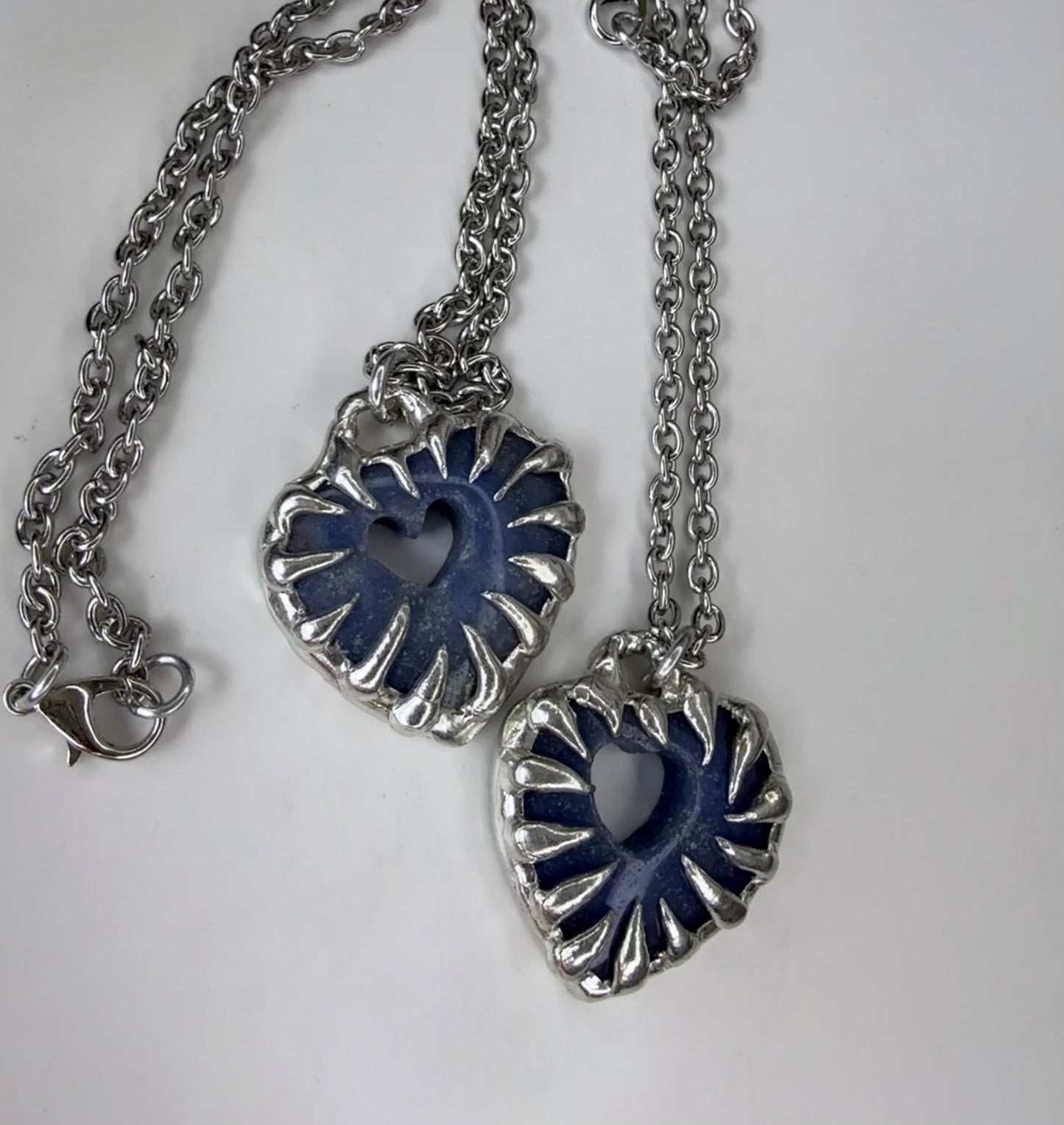 Blue Aventurine Hearts