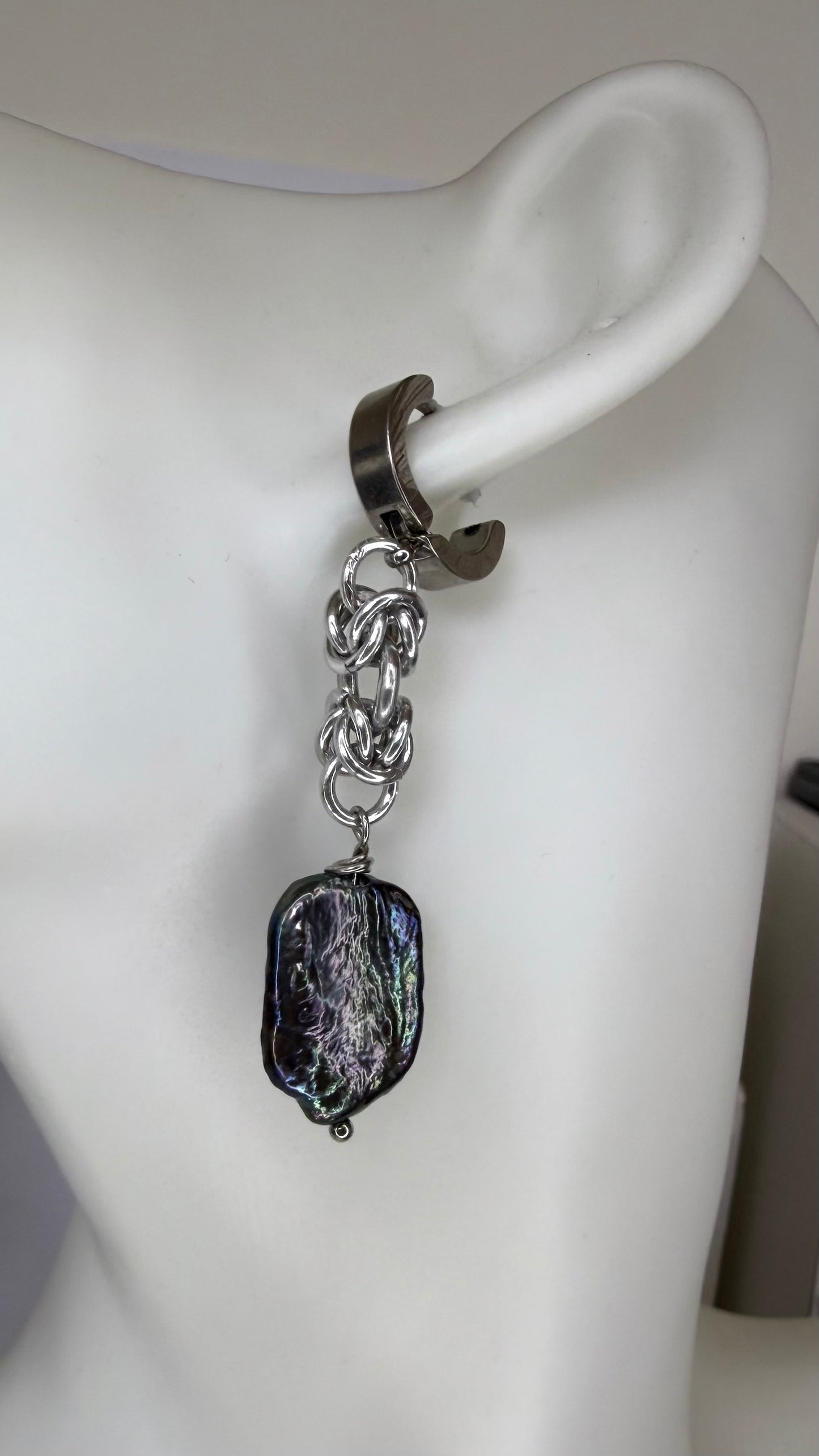 Purple Pearl Earrings