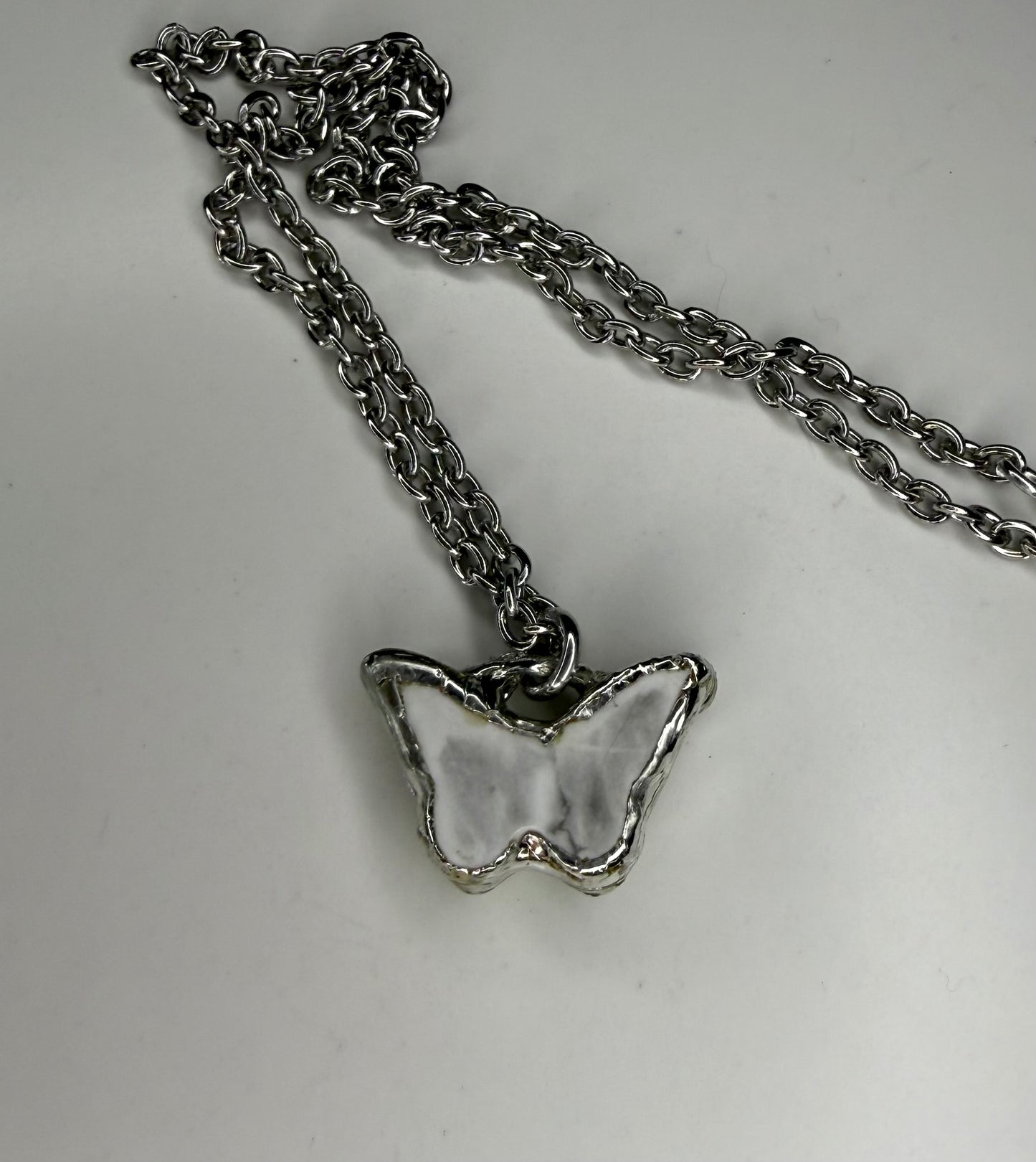 Howlite Butterfly Necklace