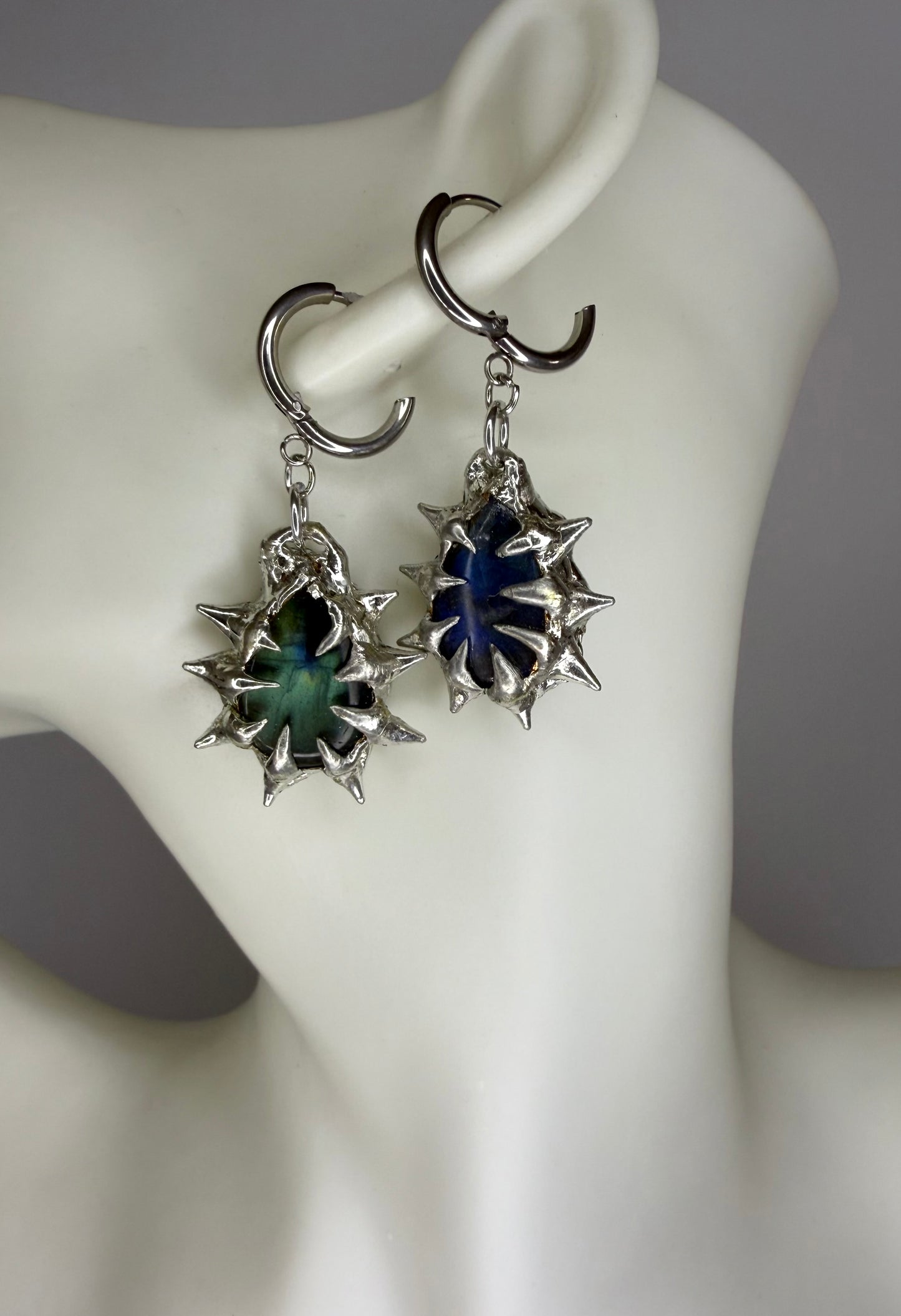 Large Labradorite Earrings