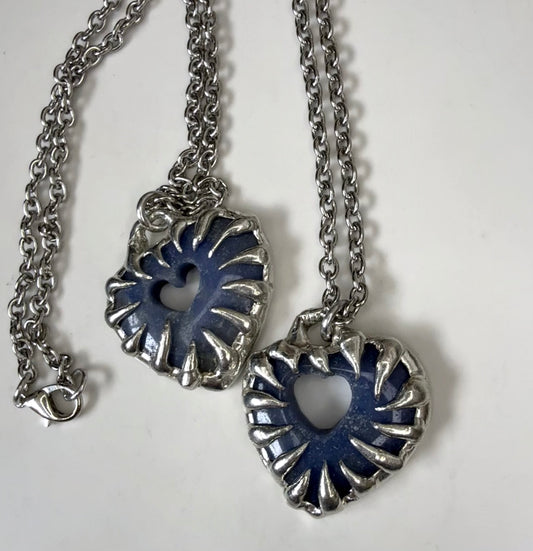 Blue Aventurine Hearts