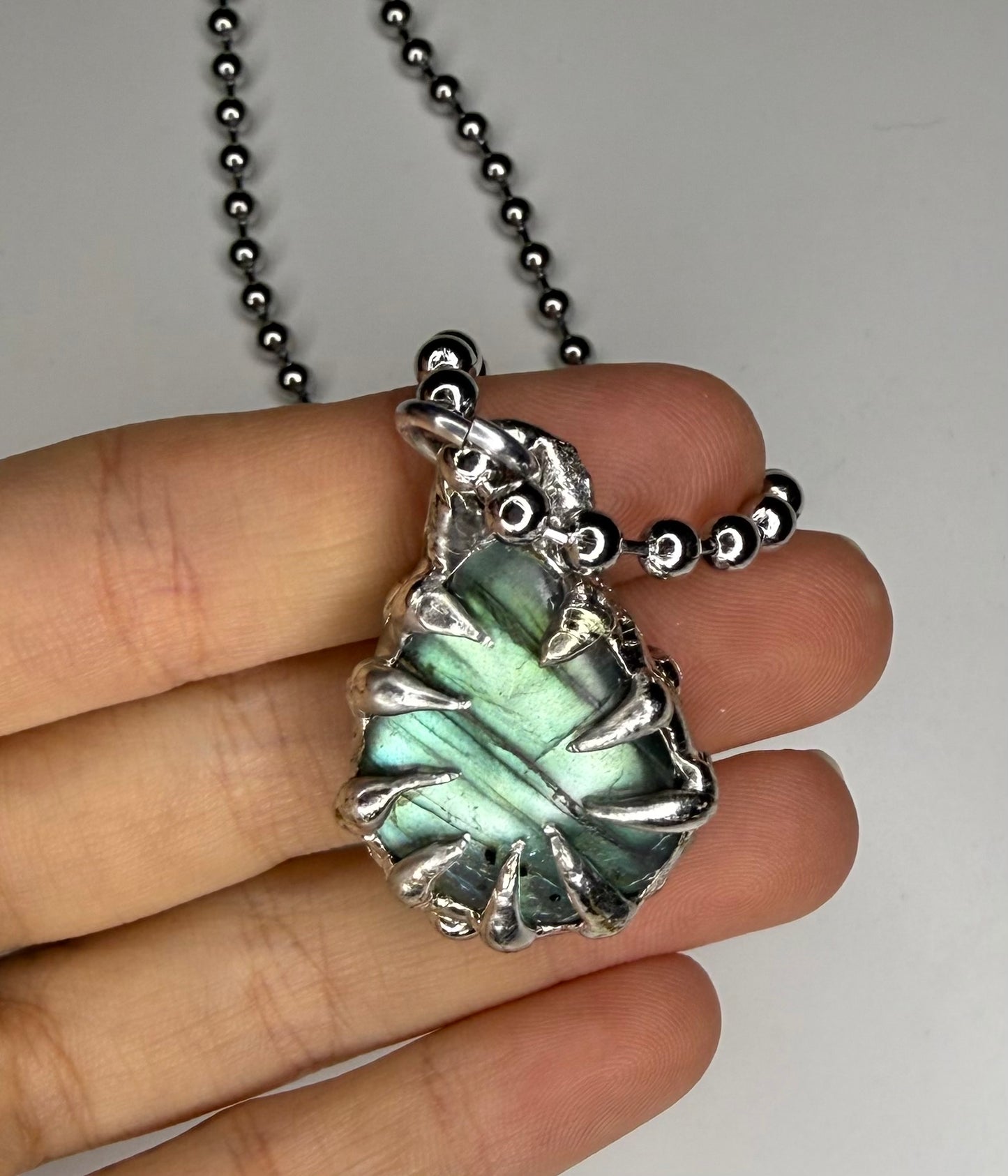 Spiked Raindrop Necklace