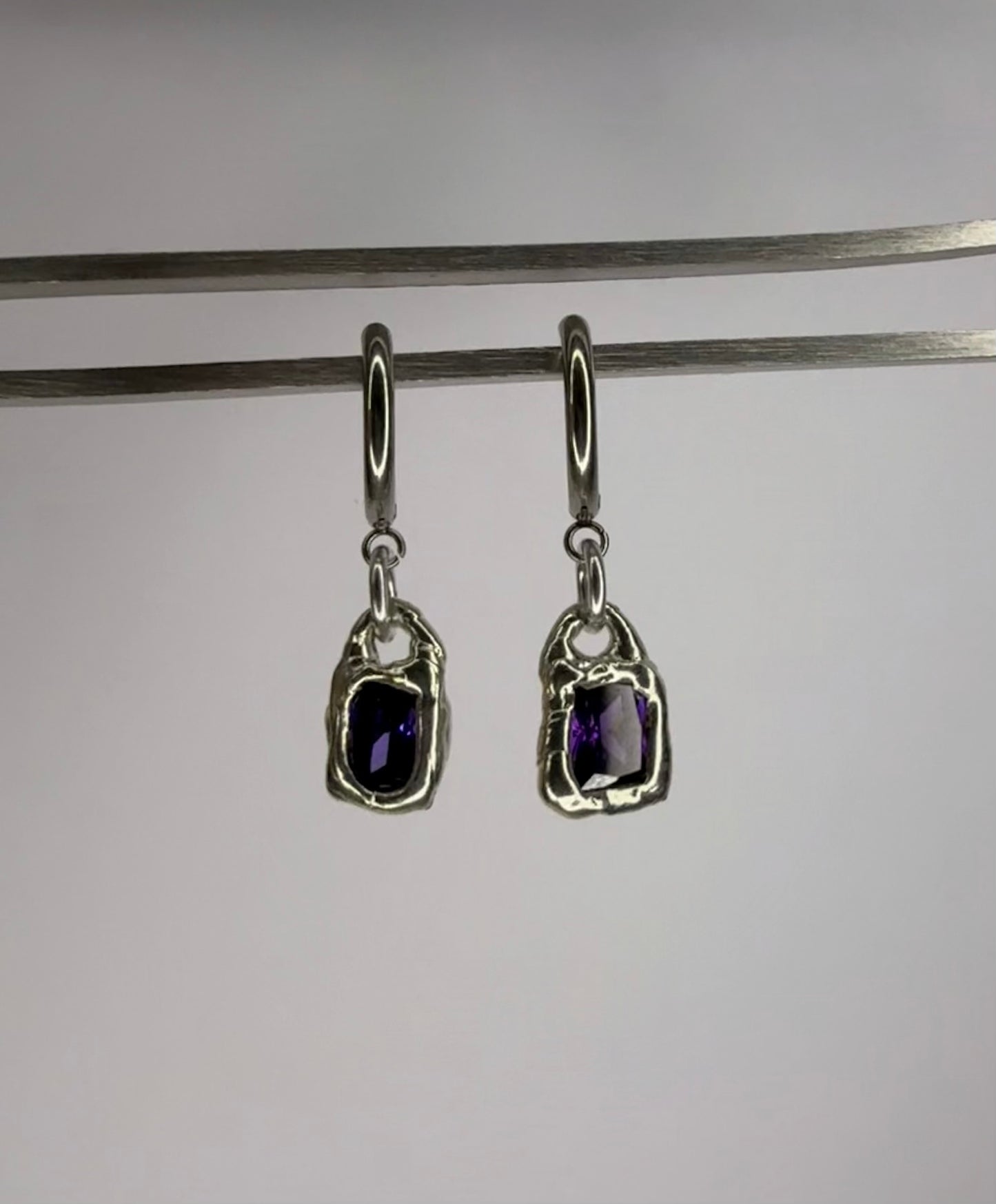 Purple Zirconia Earrings