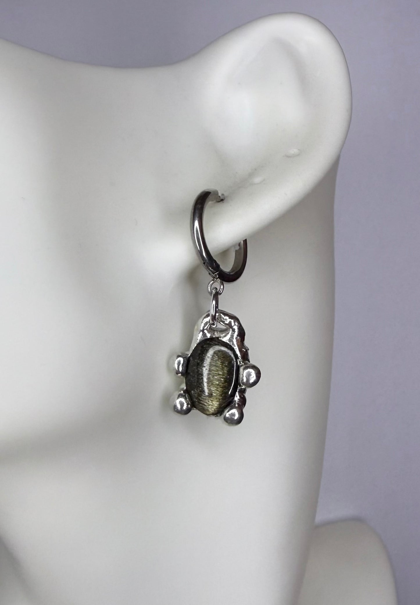 Golden Obsidian Earrings
