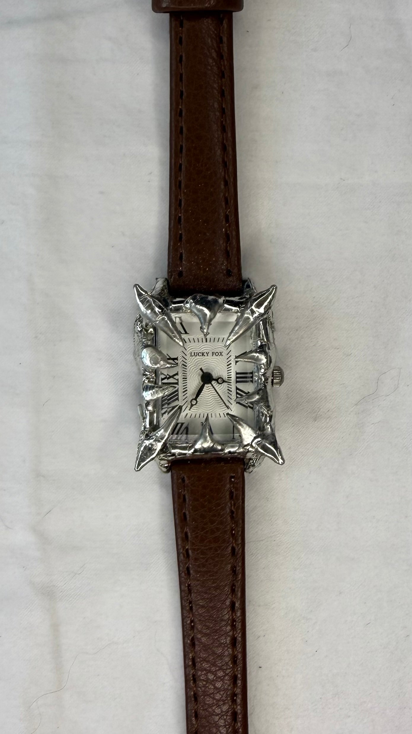 Brown Faux Leather Watch