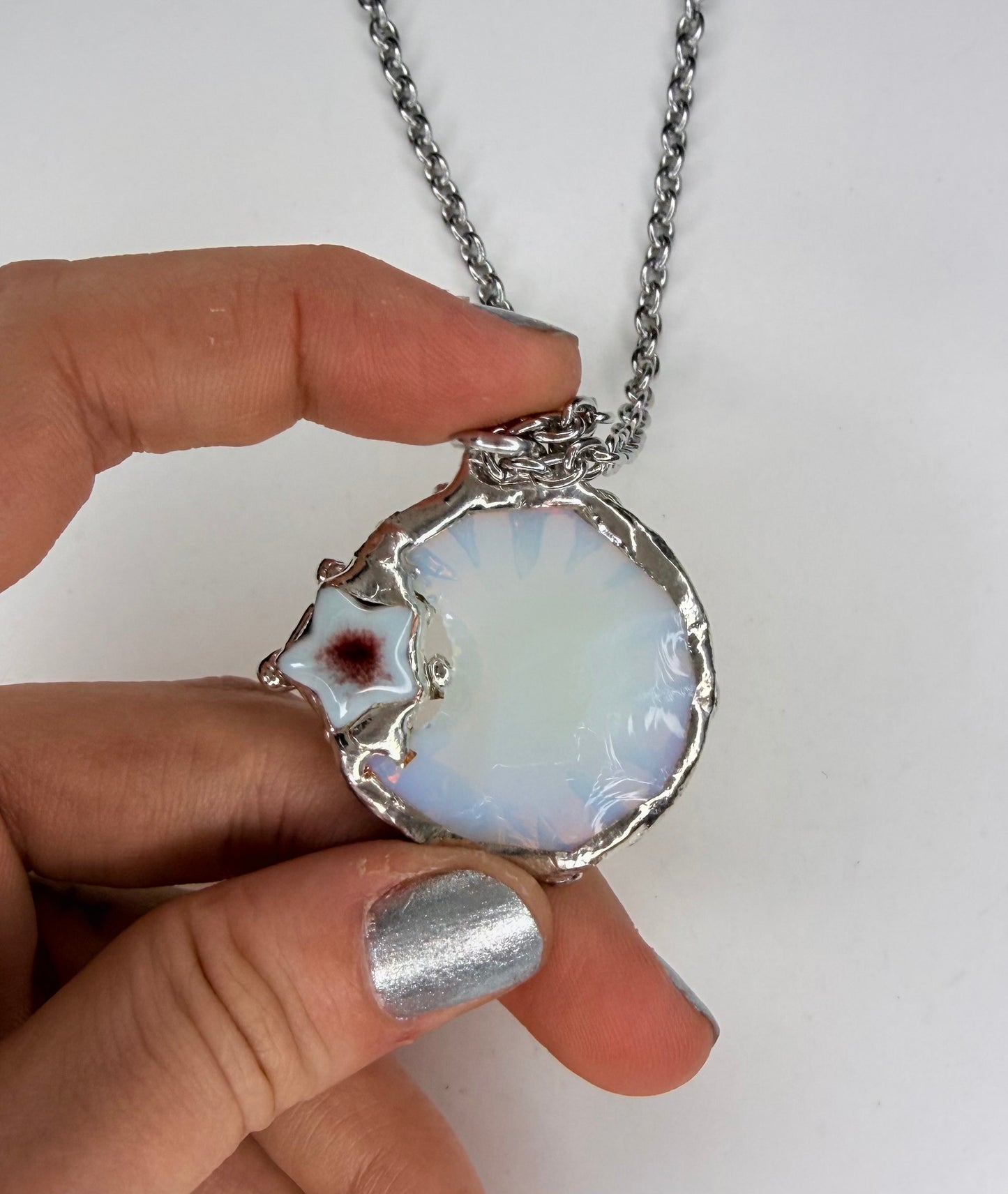 Moon and Star Necklace