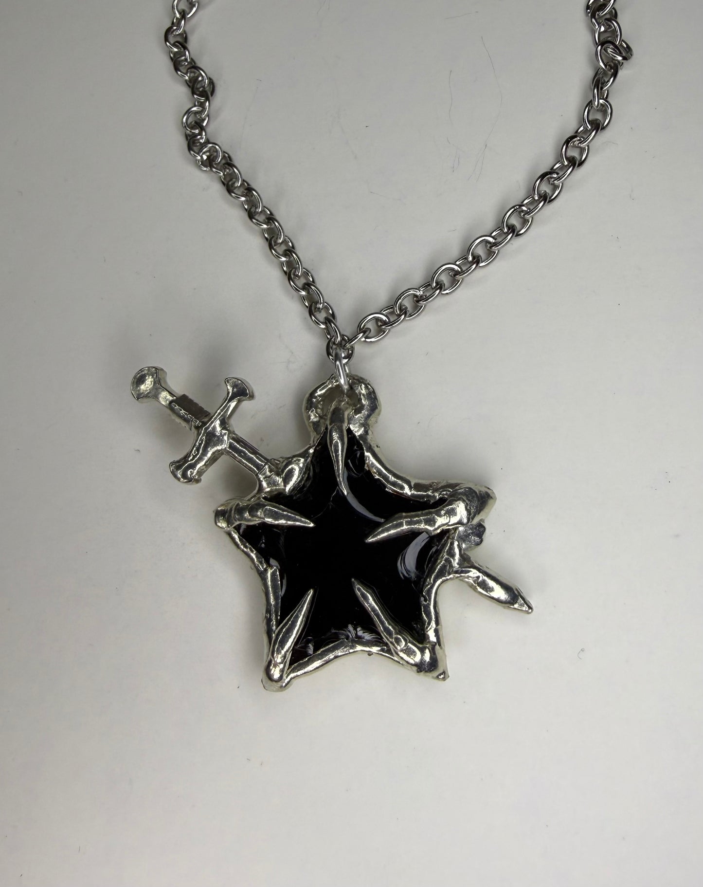 Obsidian Star Sword Necklace