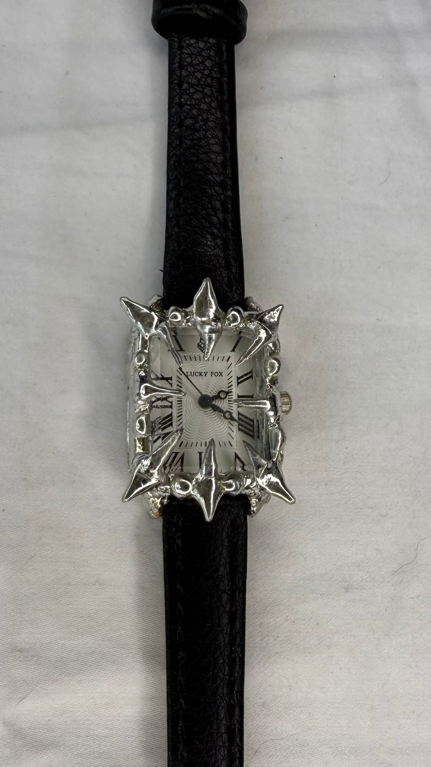 Black Faux leather watch