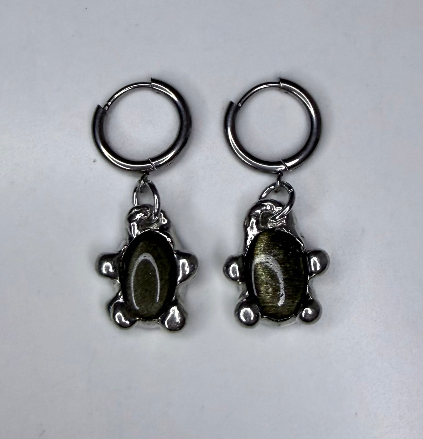 Golden Obsidian Earrings