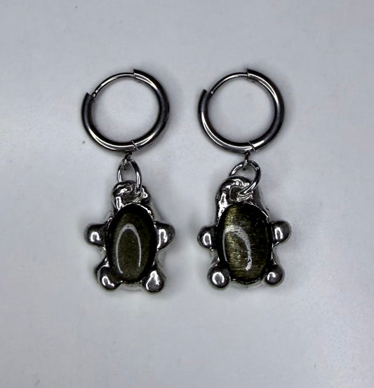 Golden Obsidian Earrings