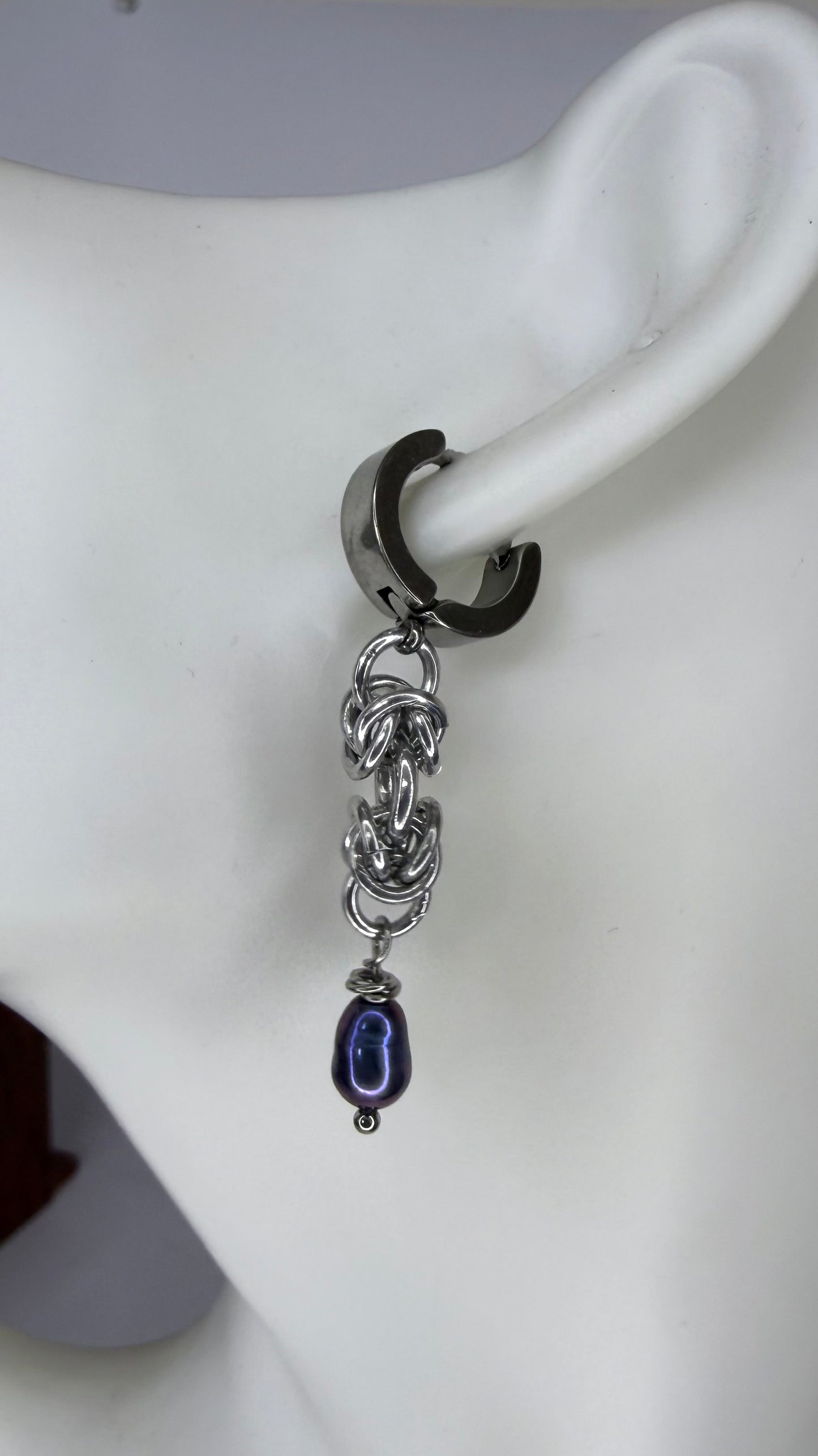 Purple Pearl Earrings