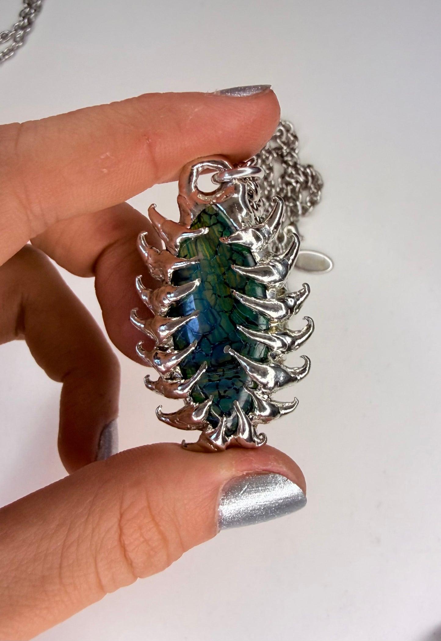 Blue Dragon Scale Necklace