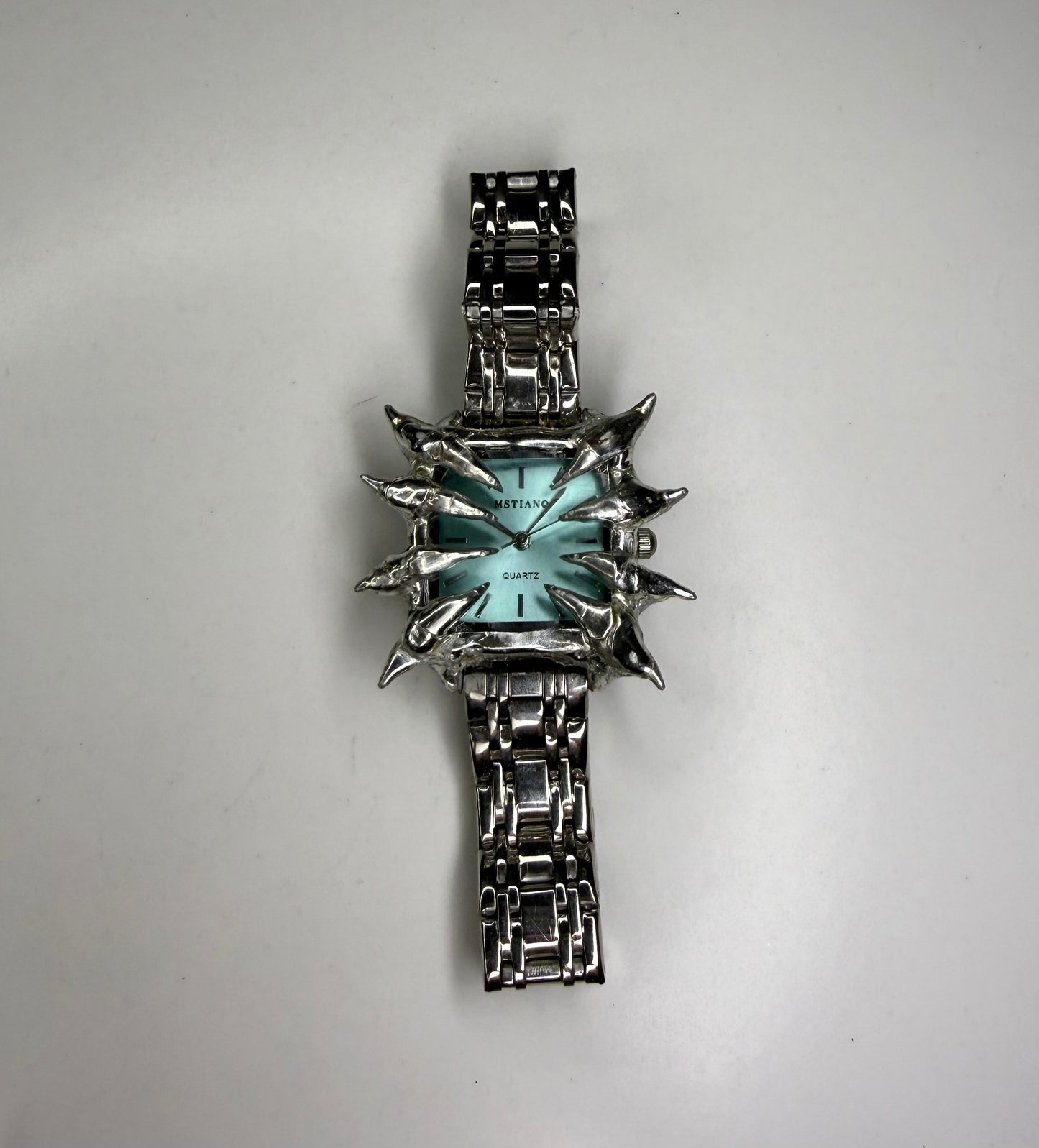 Baby Blue Spiked Watch