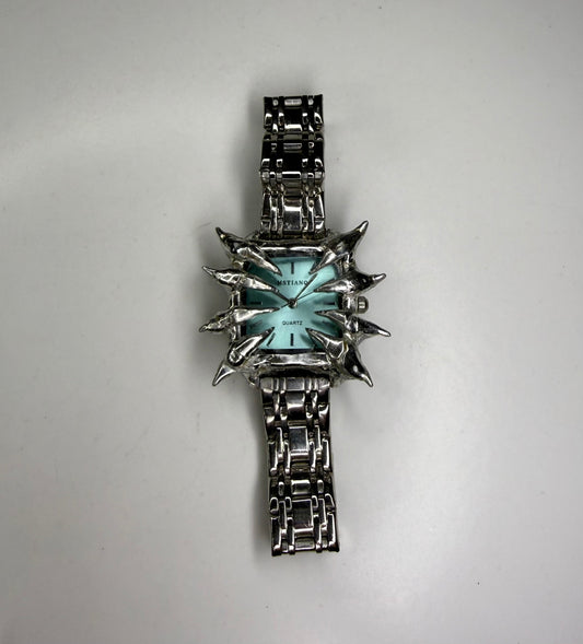 Baby Blue Spiked Watch