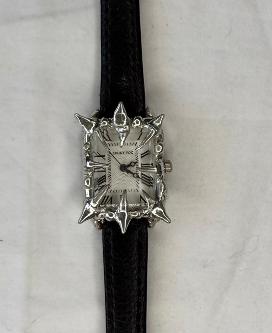 Black Faux leather watch