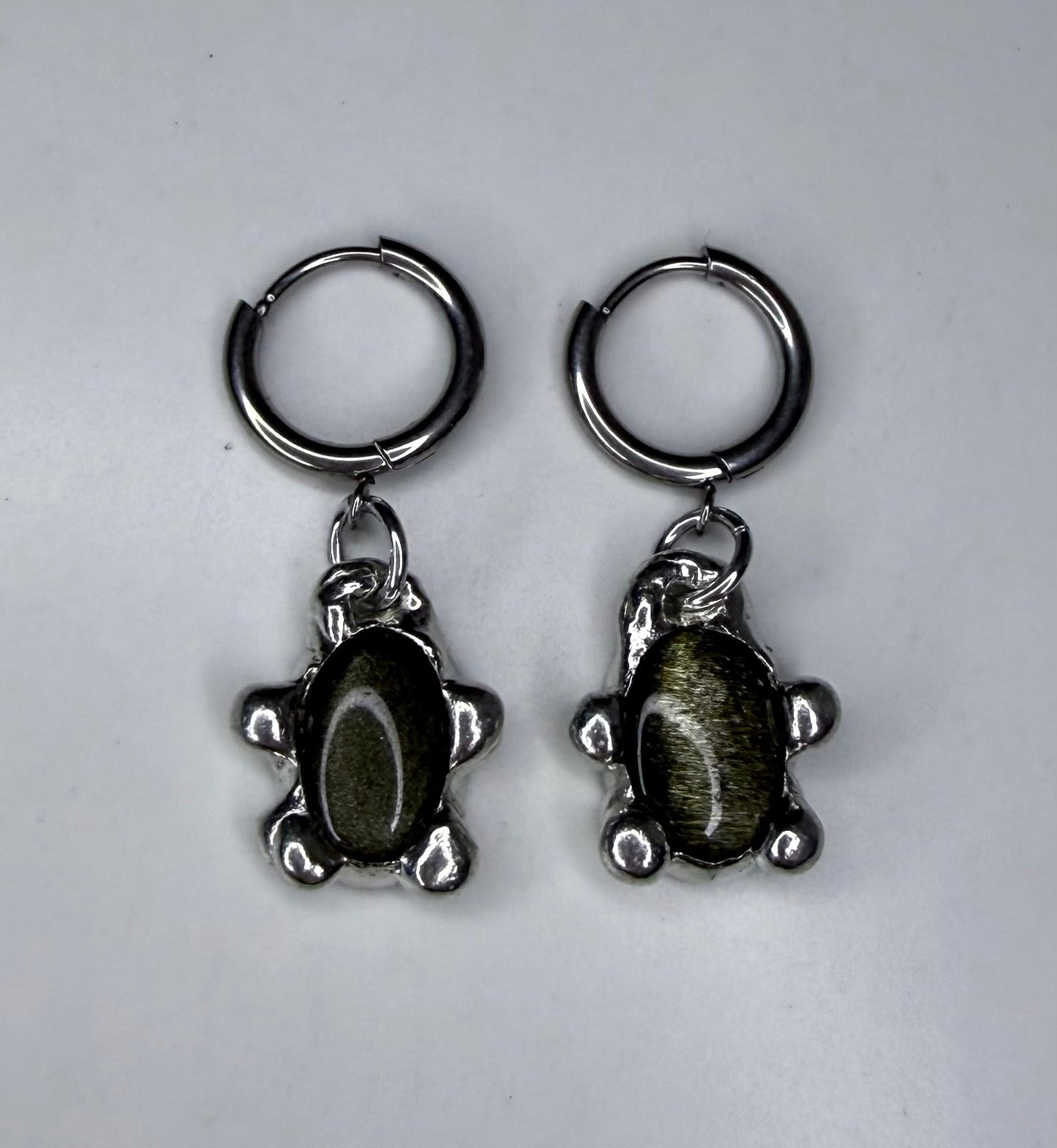 Golden Obsidian Earrings