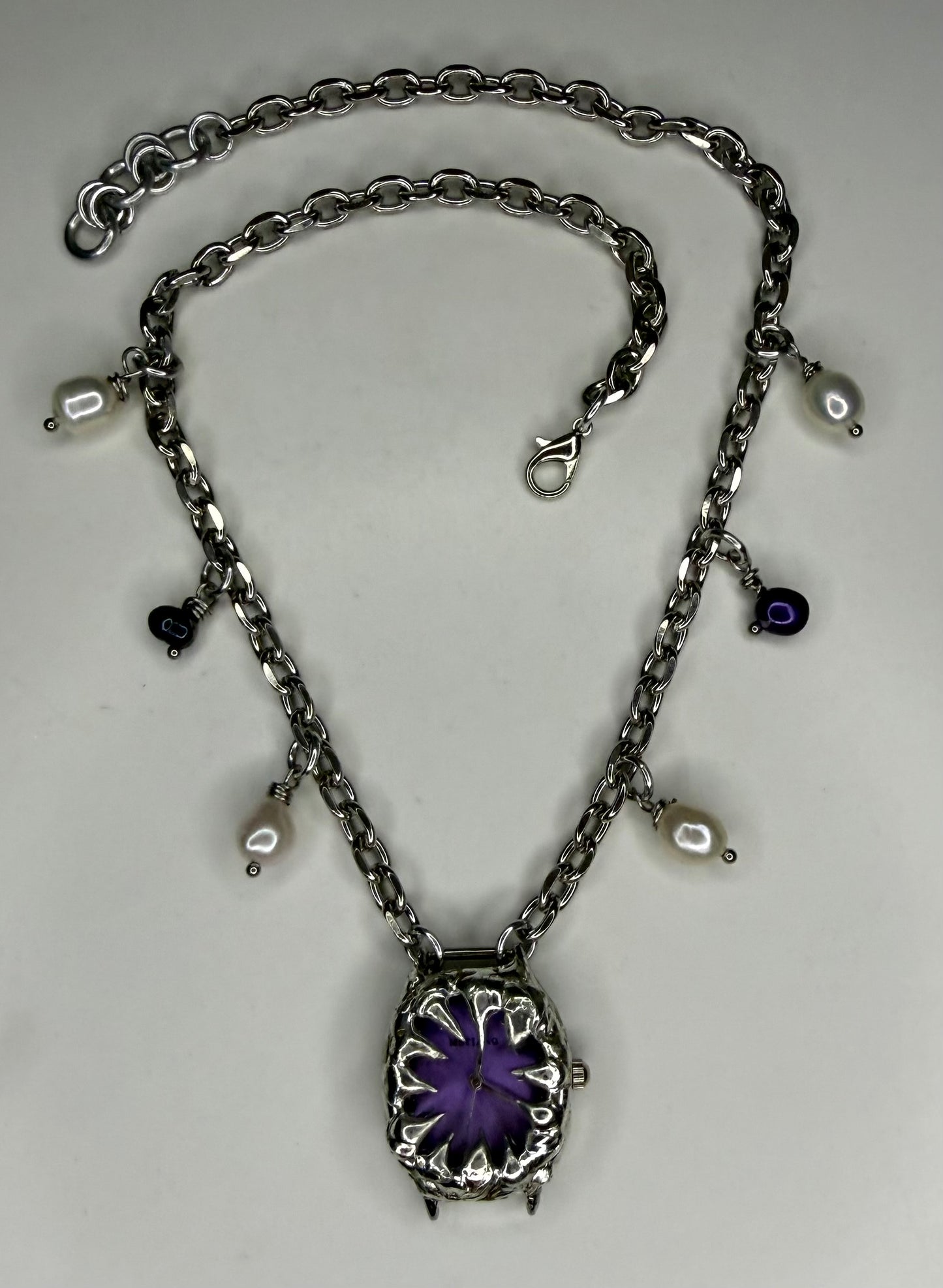 Purple Watch Necklace