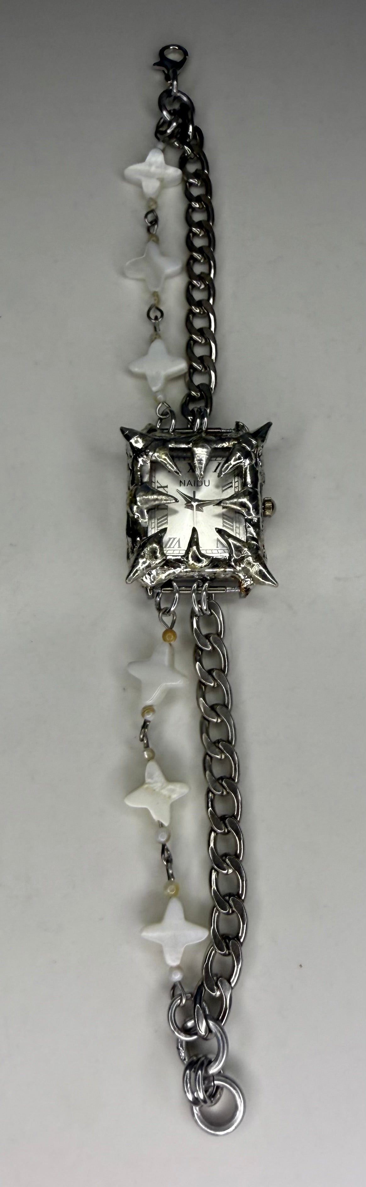 White Beaded Watch