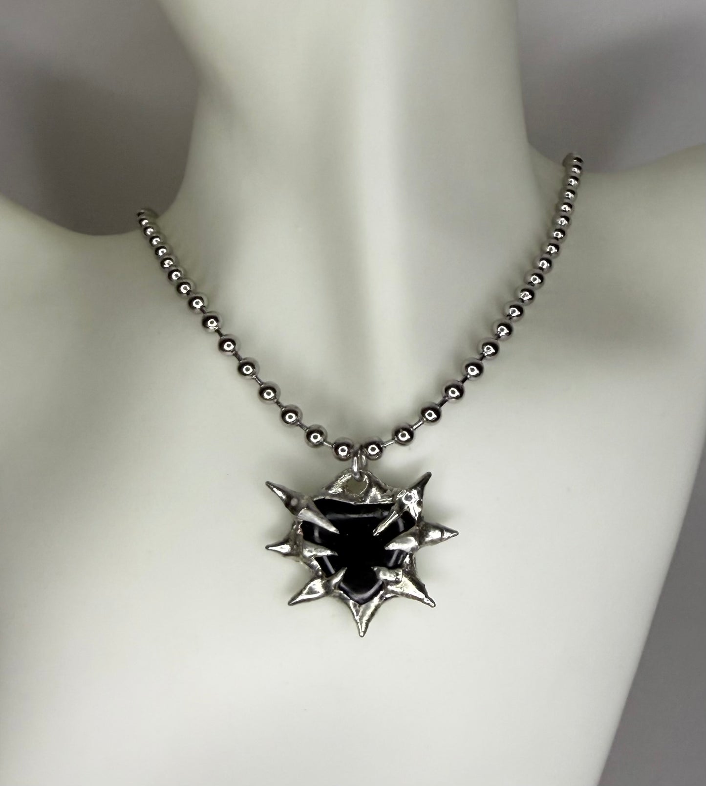 Obsidian Spiked Heart