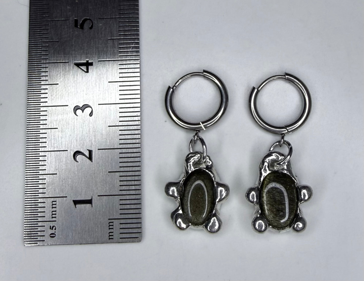 Golden Obsidian Earrings