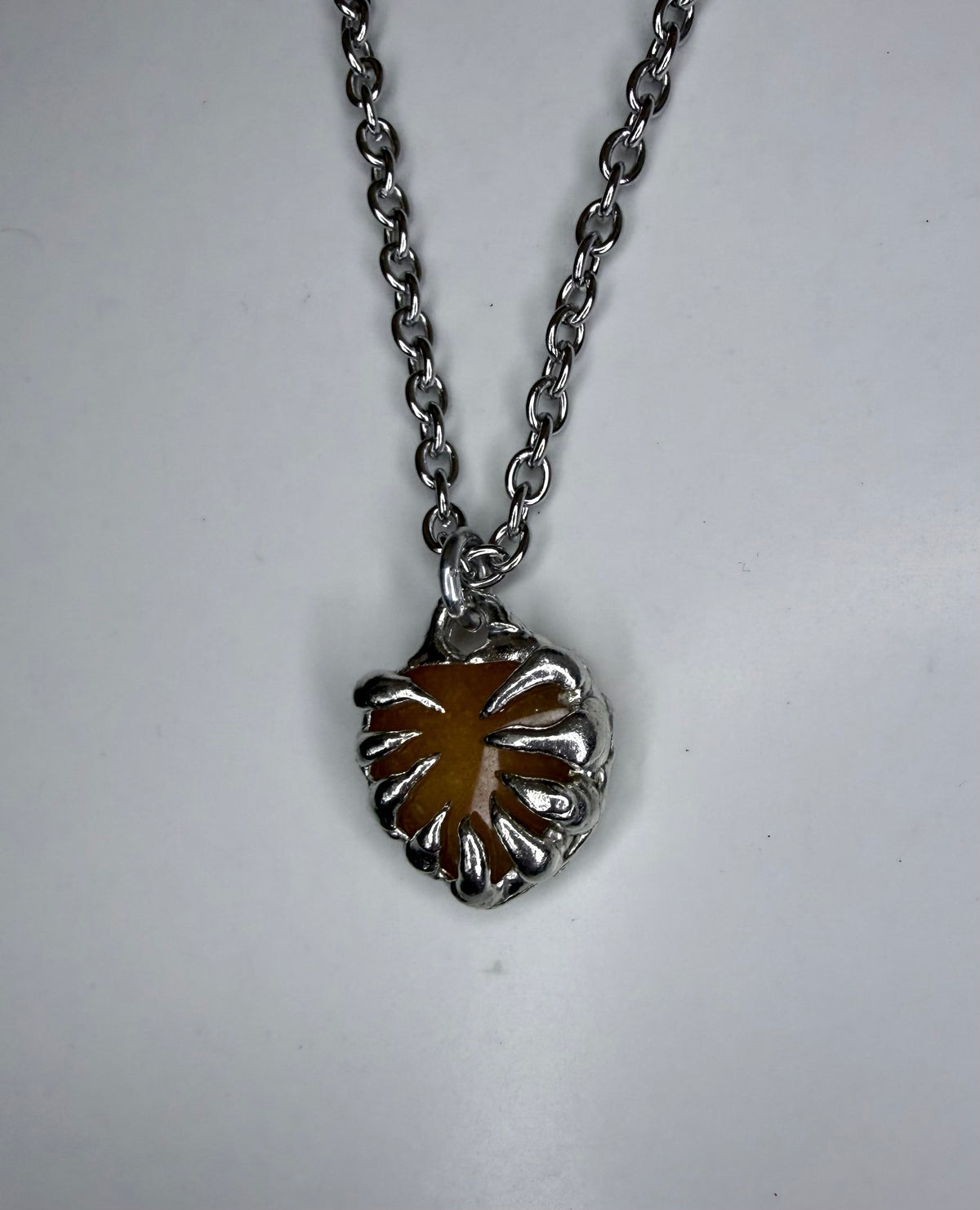 Honey Calcite Heart