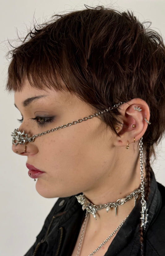 Chunky Spiked Nose Chain
