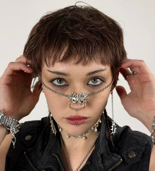 Chunky Spiked Nose Chain
